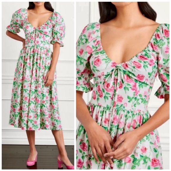 Hill House Dresses Hill House Ophelia Dress Pink Roses Xs Nwt Poshmark